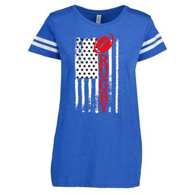 USA Flag Rugby Vintage Enza Ladies Jersey Football T-Shirt