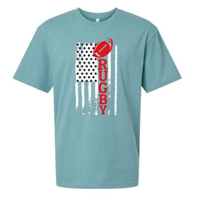 USA Flag Rugby Vintage Sueded Cloud Jersey T-Shirt