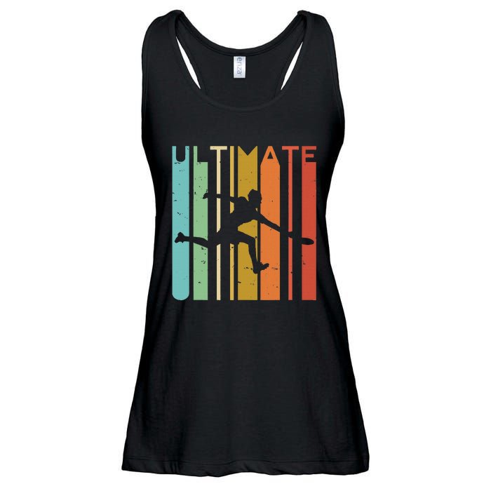 Ultimate Frisbee Retro Player Flying Disc Throwing Ladies Essential Flowy Tank