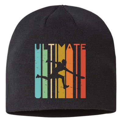 Ultimate Frisbee Retro Player Flying Disc Throwing Sustainable Beanie