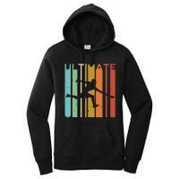 Ultimate Frisbee Retro Player Flying Disc Throwing Women's Pullover Hoodie