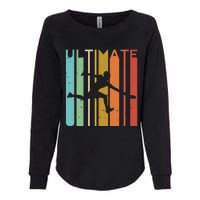 Ultimate Frisbee Retro Player Flying Disc Throwing Womens California Wash Sweatshirt