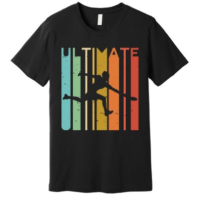 Ultimate Frisbee Retro Player Flying Disc Throwing Premium T-Shirt