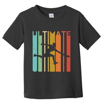 Ultimate Frisbee Retro Player Flying Disc Throwing Toddler T-Shirt