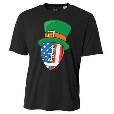 USA Flag Rugby Leprechaun St Patricks Day Cooling Performance Crew T-Shirt