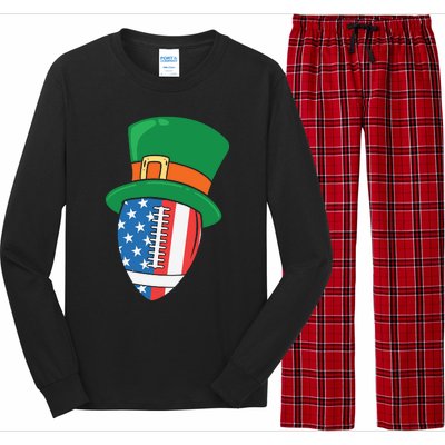 USA Flag Rugby Leprechaun St Patricks Day Long Sleeve Pajama Set