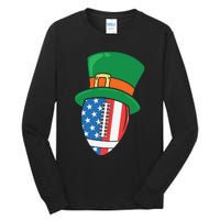 USA Flag Rugby Leprechaun St Patricks Day Tall Long Sleeve T-Shirt