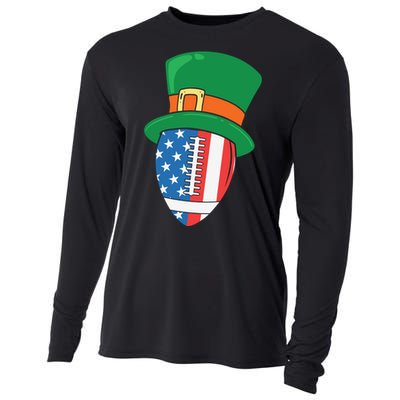 USA Flag Rugby Leprechaun St Patricks Day Cooling Performance Long Sleeve Crew