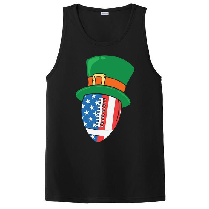 USA Flag Rugby Leprechaun St Patricks Day PosiCharge Competitor Tank