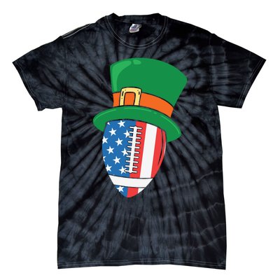 USA Flag Rugby Leprechaun St Patricks Day Tie-Dye T-Shirt