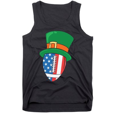 USA Flag Rugby Leprechaun St Patricks Day Tank Top