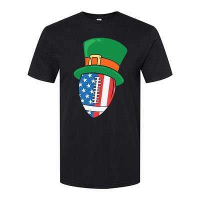 USA Flag Rugby Leprechaun St Patricks Day Softstyle CVC T-Shirt