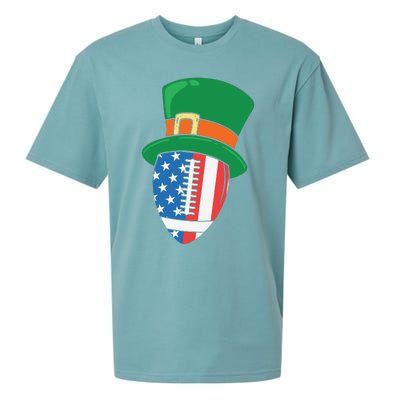 USA Flag Rugby Leprechaun St Patricks Day Sueded Cloud Jersey T-Shirt