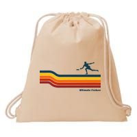 Ultimate Frisbee Retro Color Lines Drawstring Bag