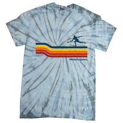 Ultimate Frisbee Retro Color Lines Tie-Dye T-Shirt
