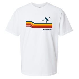 Ultimate Frisbee Retro Color Lines Sueded Cloud Jersey T-Shirt