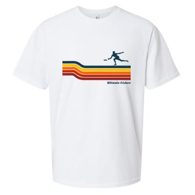 Ultimate Frisbee Retro Color Lines Sueded Cloud Jersey T-Shirt
