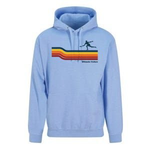 Ultimate Frisbee Retro Color Lines Unisex Surf Hoodie