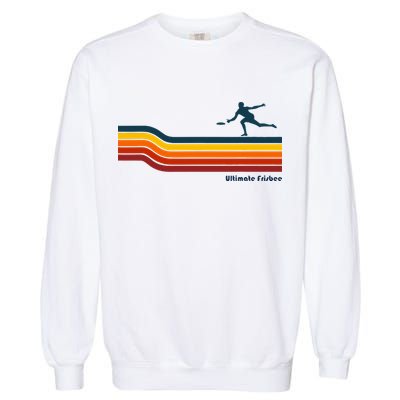Ultimate Frisbee Retro Color Lines Garment-Dyed Sweatshirt