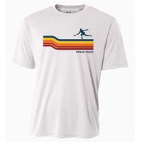 Ultimate Frisbee Retro Color Lines Cooling Performance Crew T-Shirt