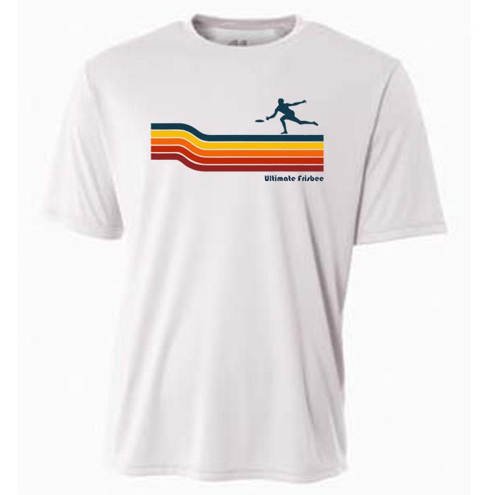 Ultimate Frisbee Retro Color Lines Cooling Performance Crew T-Shirt