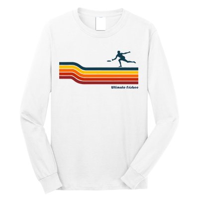 Ultimate Frisbee Retro Color Lines Long Sleeve Shirt