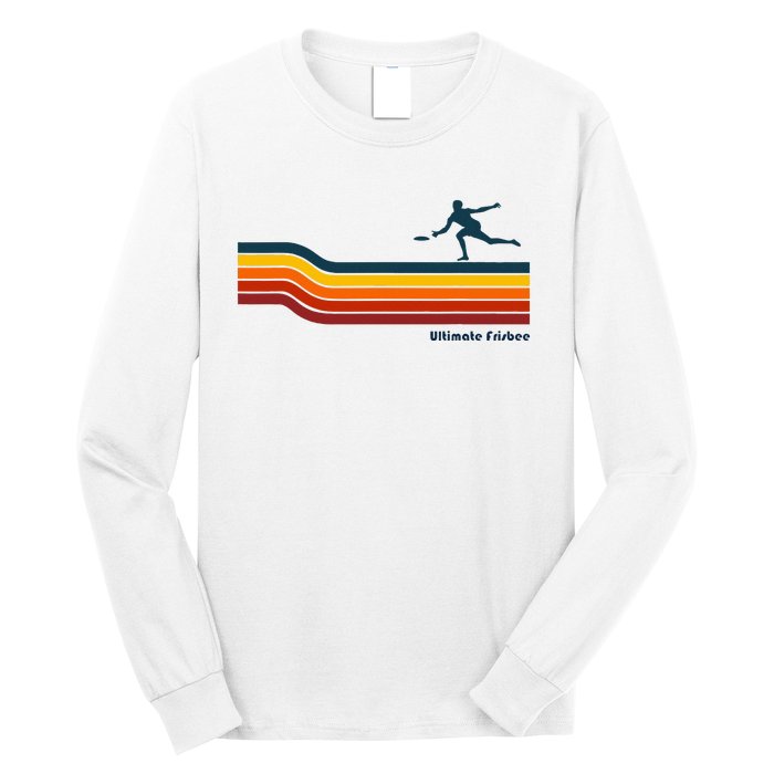 Ultimate Frisbee Retro Color Lines Long Sleeve Shirt