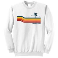 Ultimate Frisbee Retro Color Lines Sweatshirt