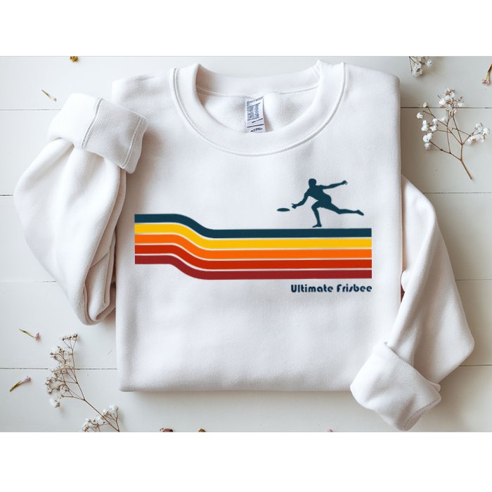 Ultimate Frisbee Retro Color Lines Sweatshirt