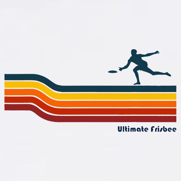 Ultimate Frisbee Retro Color Lines Sweatshirt