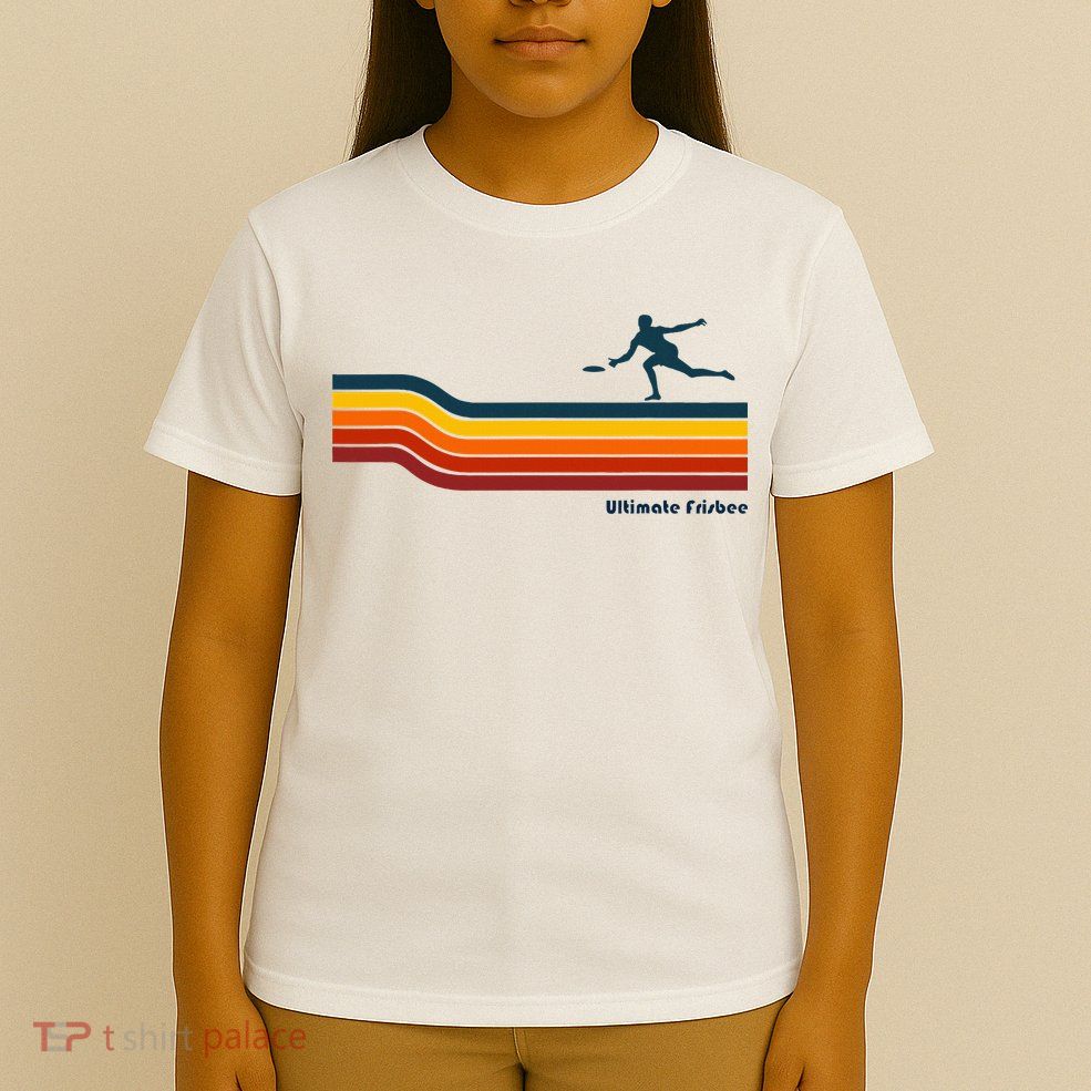 Ultimate Frisbee Retro Color Lines T-Shirt