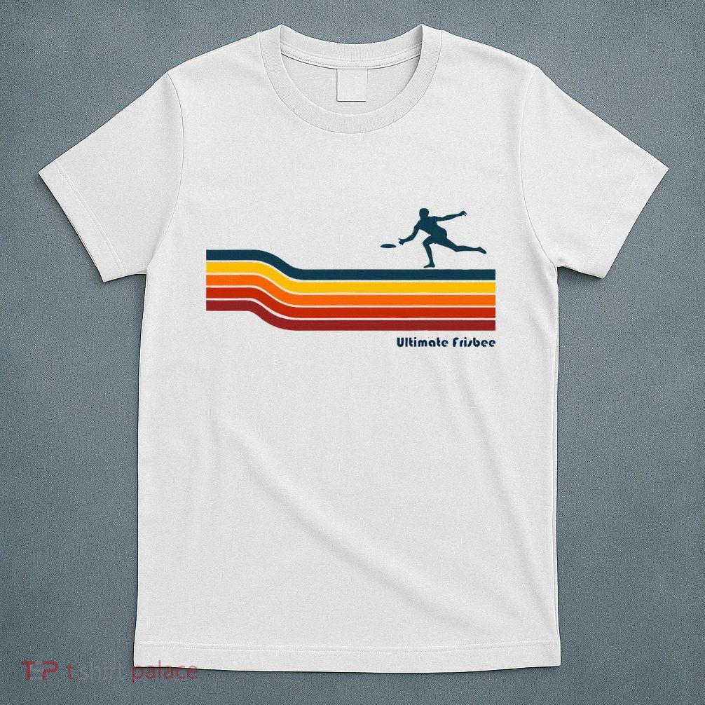 Ultimate Frisbee Retro Color Lines T-Shirt