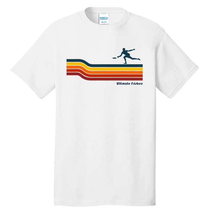 Ultimate Frisbee Retro Color Lines Tall T-Shirt