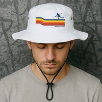 Ultimate Frisbee Retro Color Lines Bucket Hat