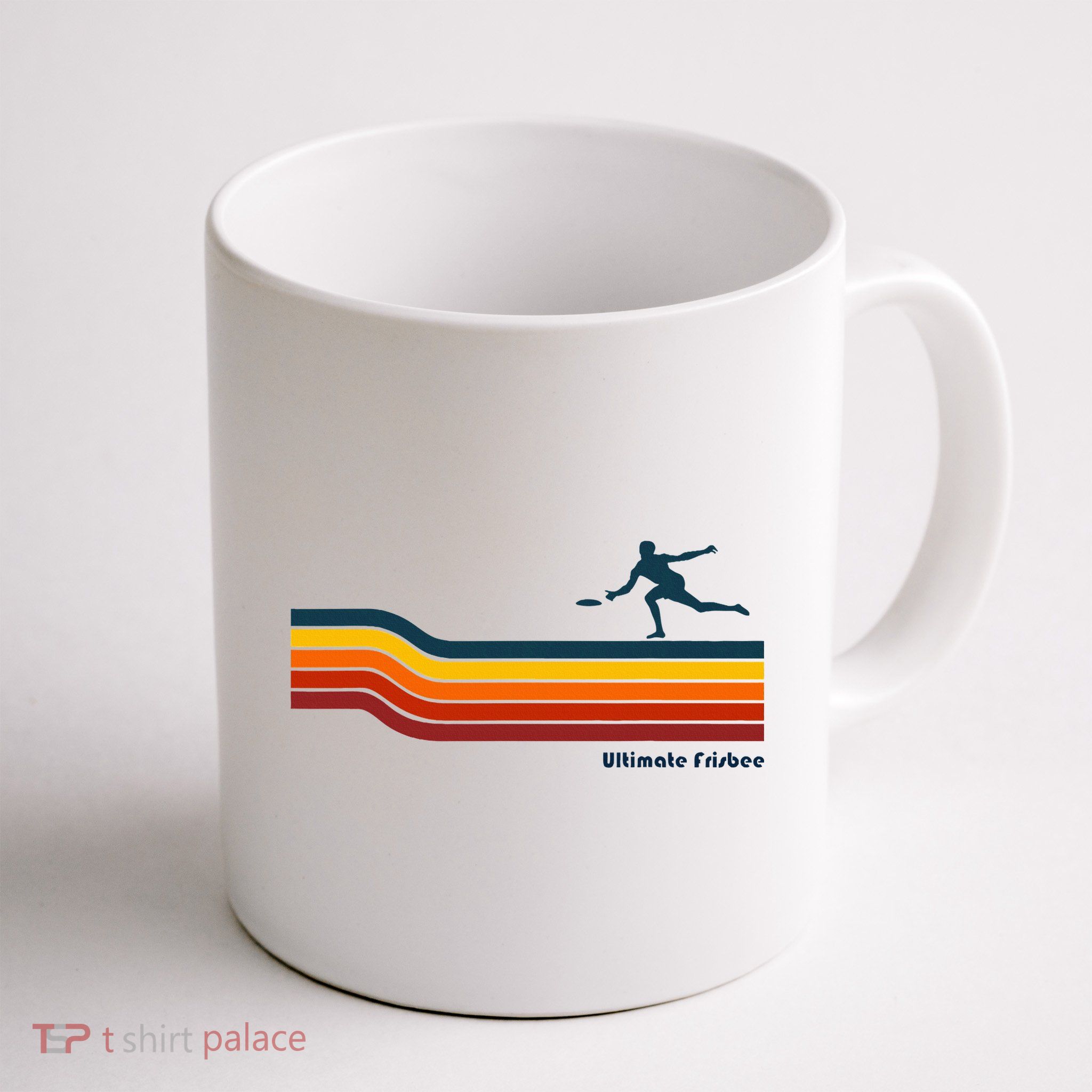 Ultimate Frisbee Retro Color Lines Mug