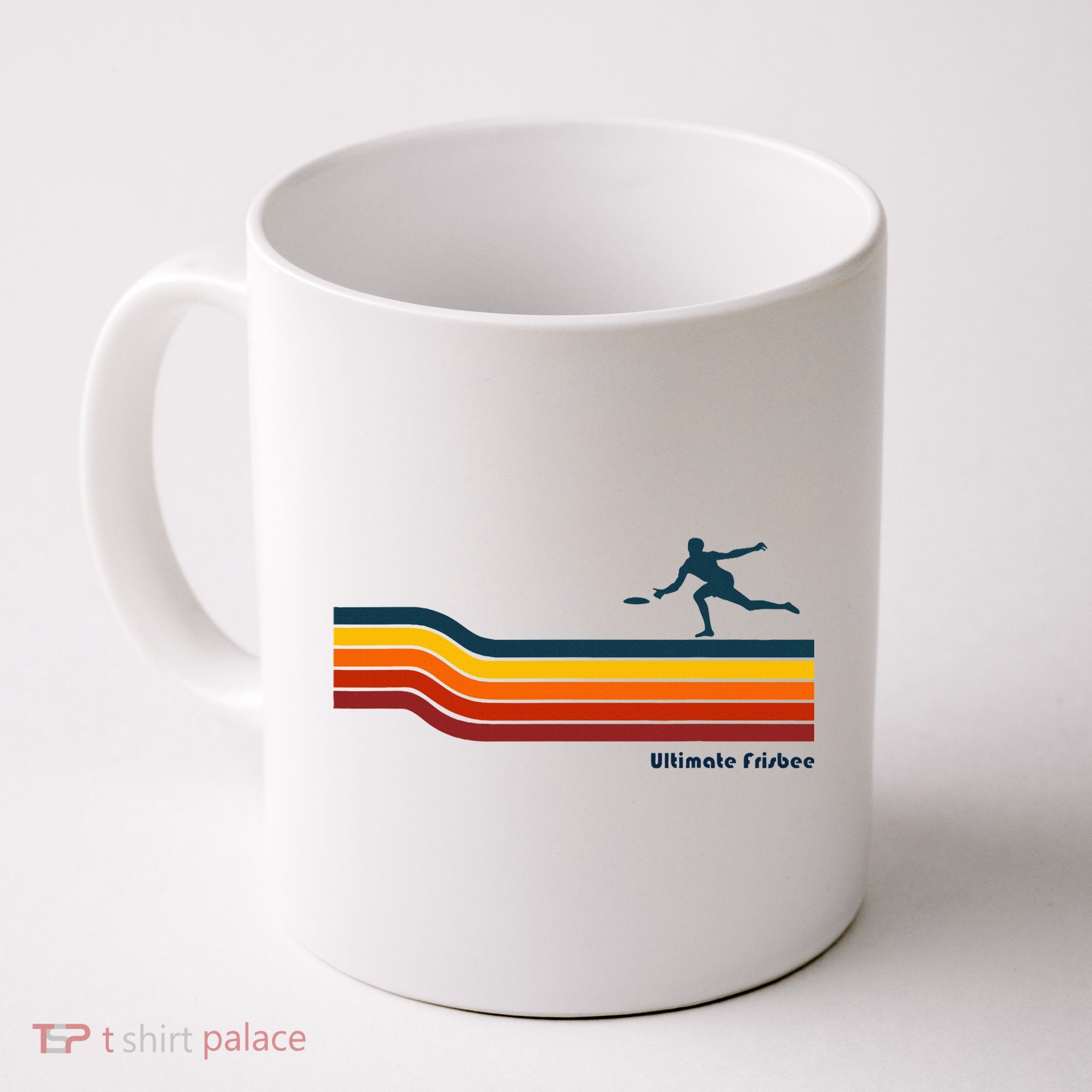 Ultimate Frisbee Retro Color Lines Mug