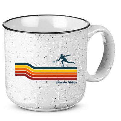 Ultimate Frisbee Retro Color Lines 15oz Campfire Ceramic Mug