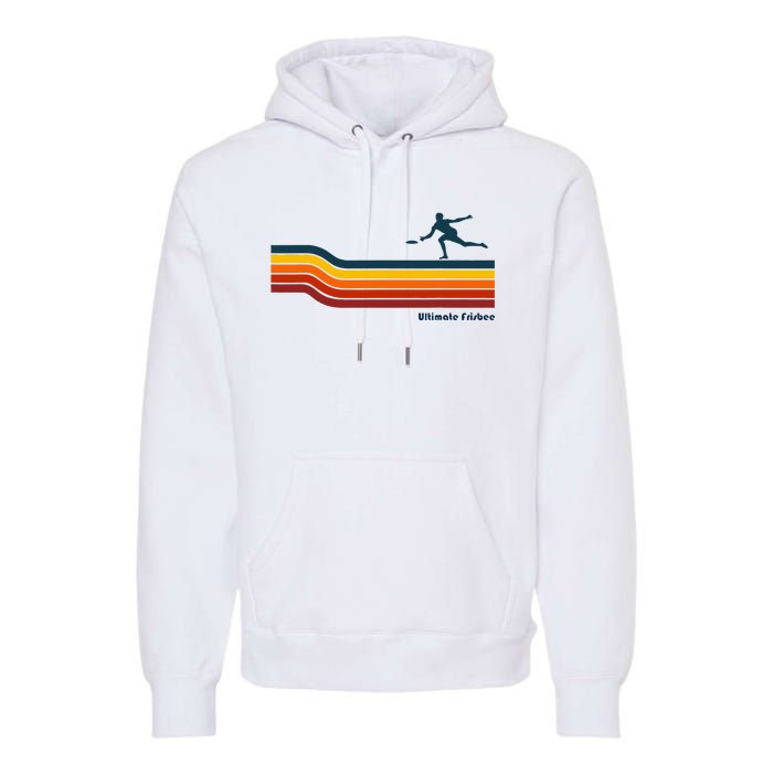 Ultimate Frisbee Retro Color Lines Premium Hoodie