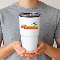 Ultimate Frisbee Retro Color Lines Tumbler
