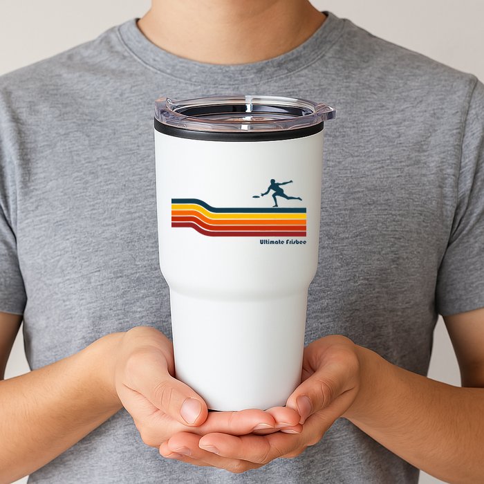Ultimate Frisbee Retro Color Lines Tumbler