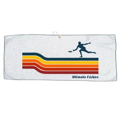 Ultimate Frisbee Retro Color Lines Large Microfiber Waffle Golf Towel