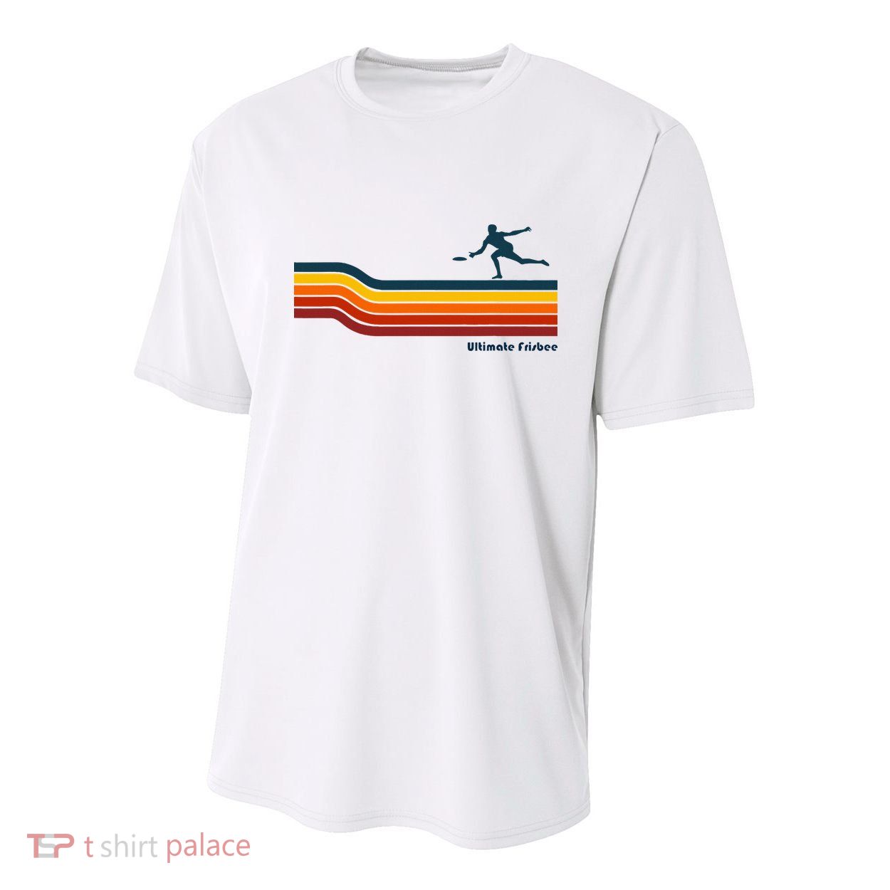 Ultimate Frisbee Retro Color Lines Youth Performance Sprint T-Shirt