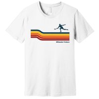 Ultimate Frisbee Retro Color Lines Premium T-Shirt