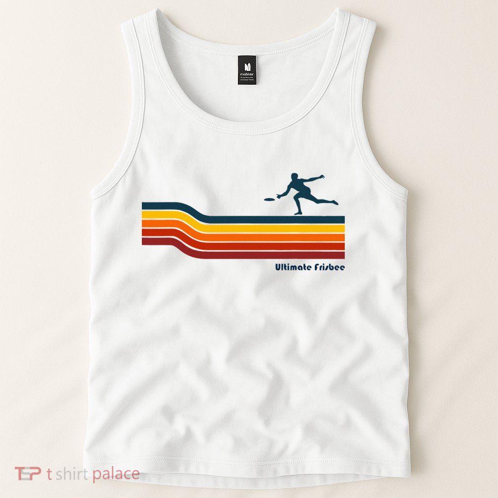 Ultimate Frisbee Retro Color Lines Tank Top