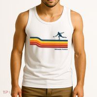 Ultimate Frisbee Retro Color Lines Tank Top