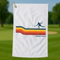 Ultimate Frisbee Retro Color Lines Golf Towel