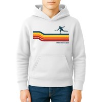 Ultimate Frisbee Retro Color Lines Kids Hoodie