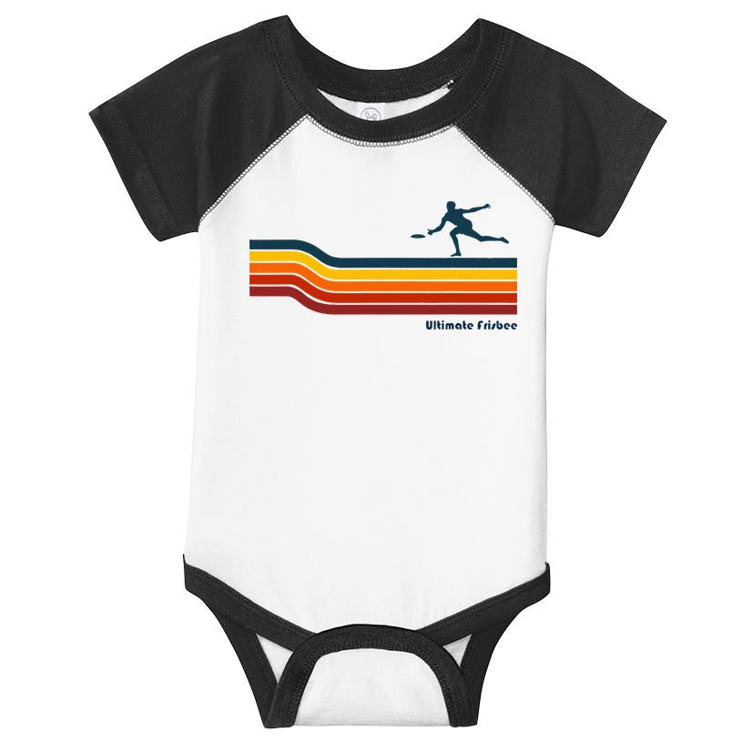 Ultimate Frisbee Retro Color Lines Infant Baby Jersey Bodysuit
