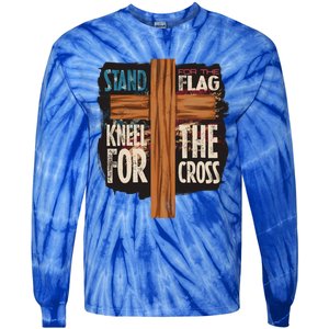 Usa Flag Religious Quote 4th Of July For Christian Faith Gift Tie-Dye Long Sleeve Shirt