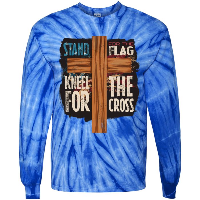 Usa Flag Religious Quote 4th Of July For Christian Faith Gift Tie-Dye Long Sleeve Shirt